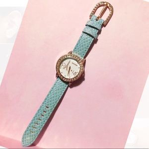Paris Watch with faux snake print